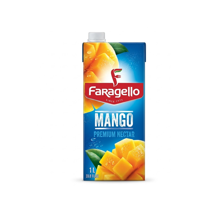نکتار انبه پریمیوم فاراگلو ۱ لیتری – آب انبه غلیظ با ۳۵٪ پوره طبیعی (Faragello Mango Nectar)
