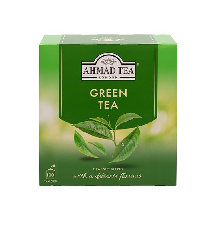 Ahmad Tea Grüner Tee 100 Teebeutel (200g) – Reiner chinesischer Grüntee (Packung)