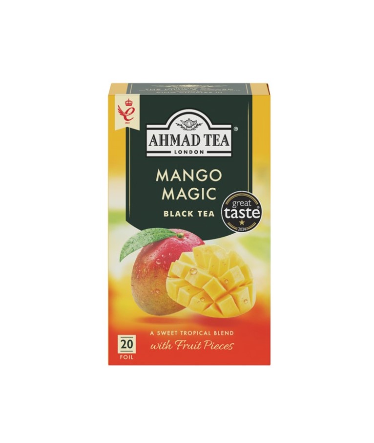 Ahmad Tea Mango Magic 20 Teebeutel (40g) – Schwarzer Tee mit Mango (Packung)