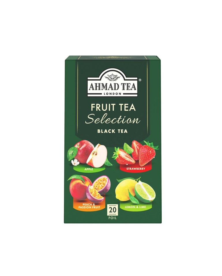 Ahmad Tea Fruit Tea Selection 20 Teebeutel (40g) – Feine Früchte-Schwarztee-Auswahl (Packung)