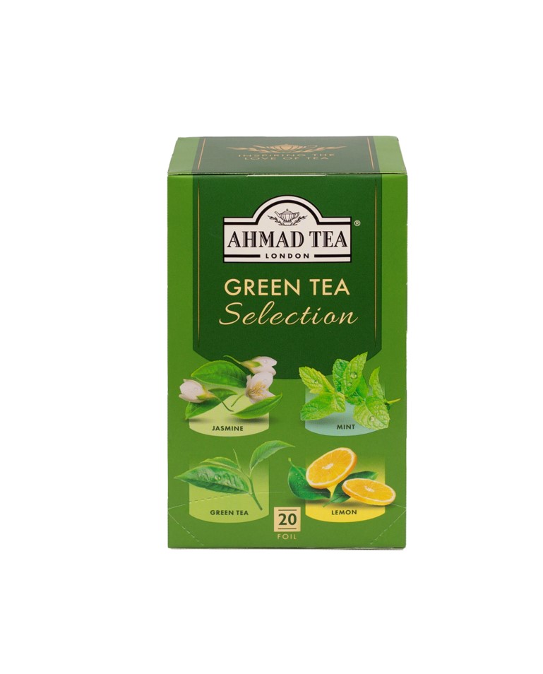 Ahmad Tea Green Tea Selection 20 Teebeutel (40g) – Feine Grüntee-Auswahl (Packung)