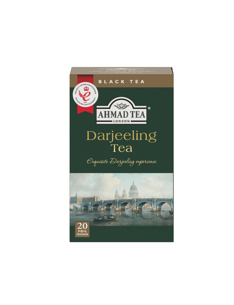 Ahmad Tea Darjeeling 20 Teebeutel (40g) – Reiner Himalaya-Schwarztee (Packung)