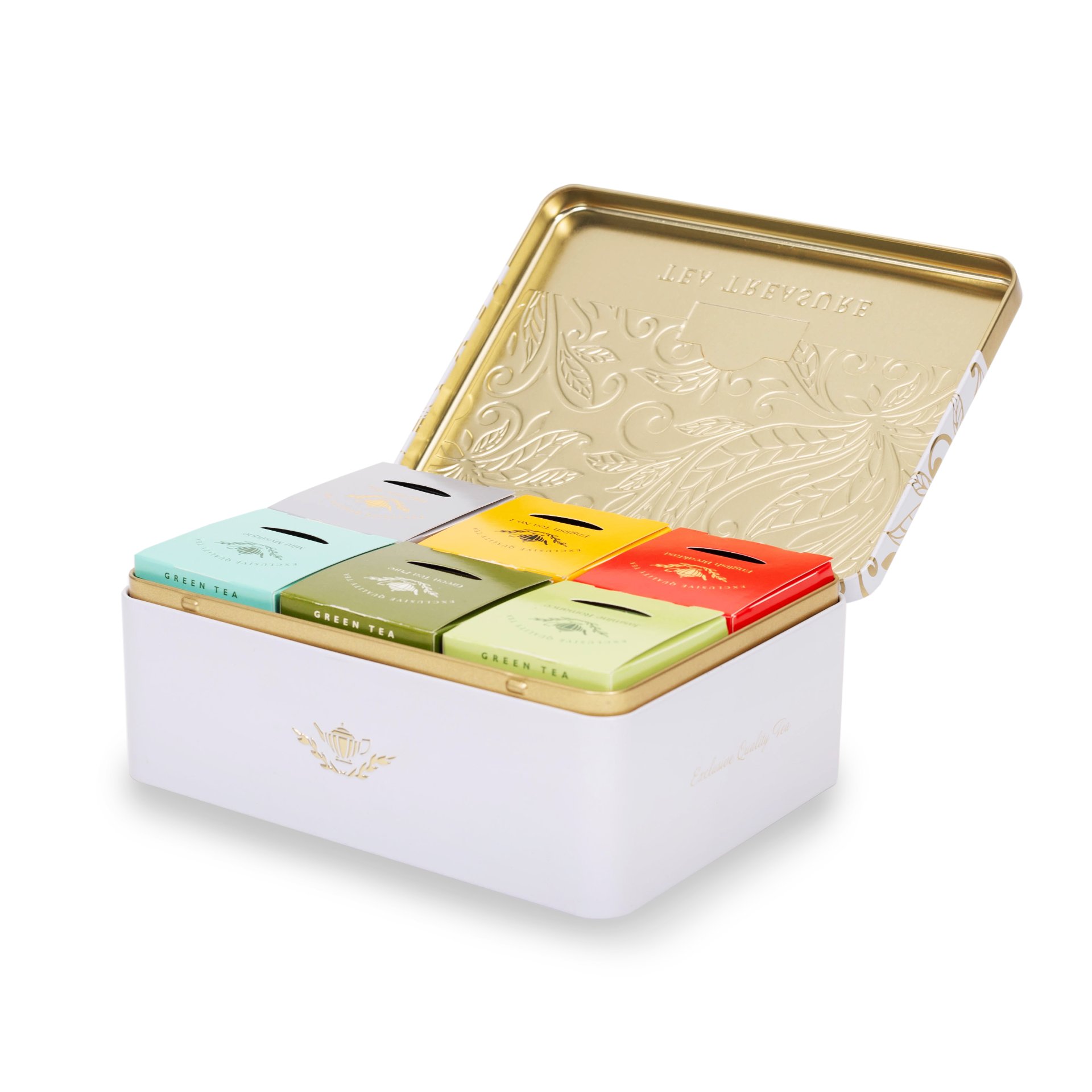 Ahmad Tea Tea Treasure 6 60 Teebeutel (120g) – Exklusive Schmuck-Metalldose mit 6 Teesorten 2