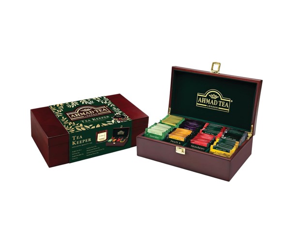 Ahmad Tea Tea Keeper 80 Teebeutel (160g) – Luxus Holz-Präsentbox mit 8 Teesorten 3