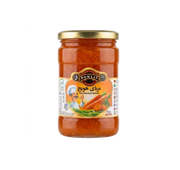 Dowlat Karottenmarmelade 700g – Traditionelle Karotten-Konfitüre mit Vanille (Glas)
