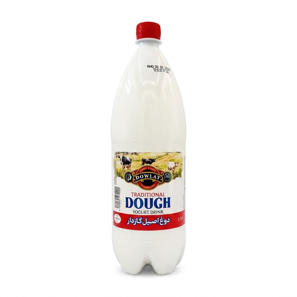 Dowlat Traditional Dough 1,5L – Prickelndes persisches Joghurtgetränk (Familienflasche)