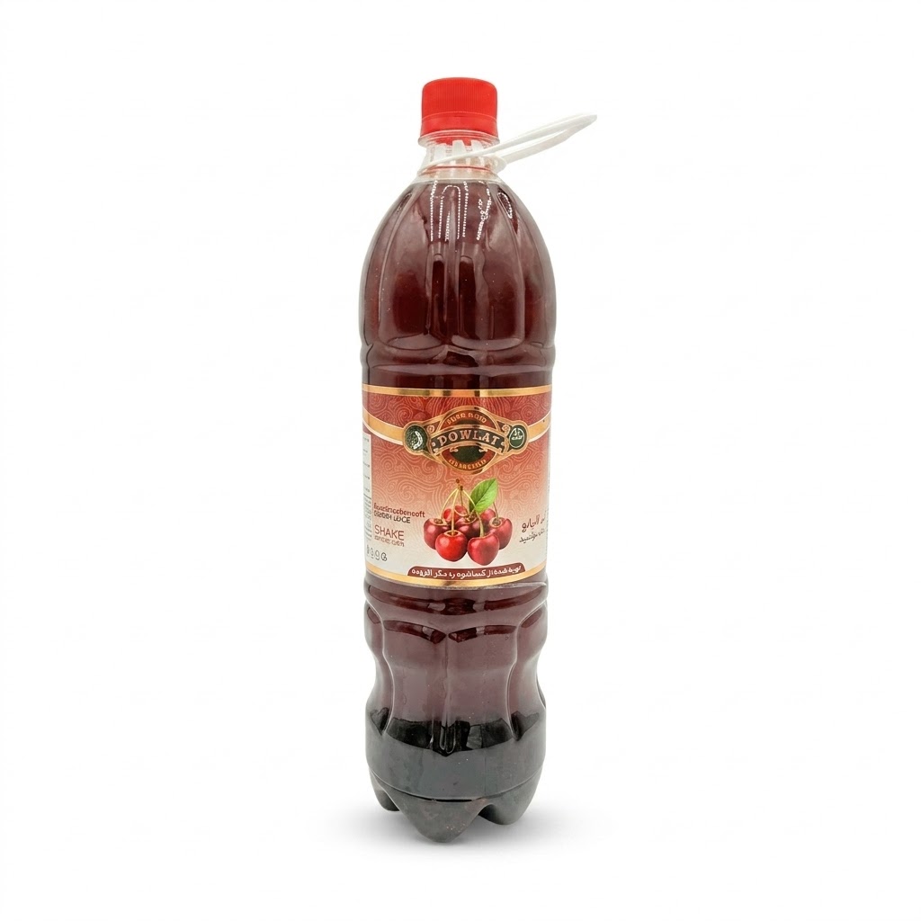 Dowlat Sour Cherry Juice 1500ml – Tangy Persian Cherry Drink from Concentrate (1.5L Bottle)