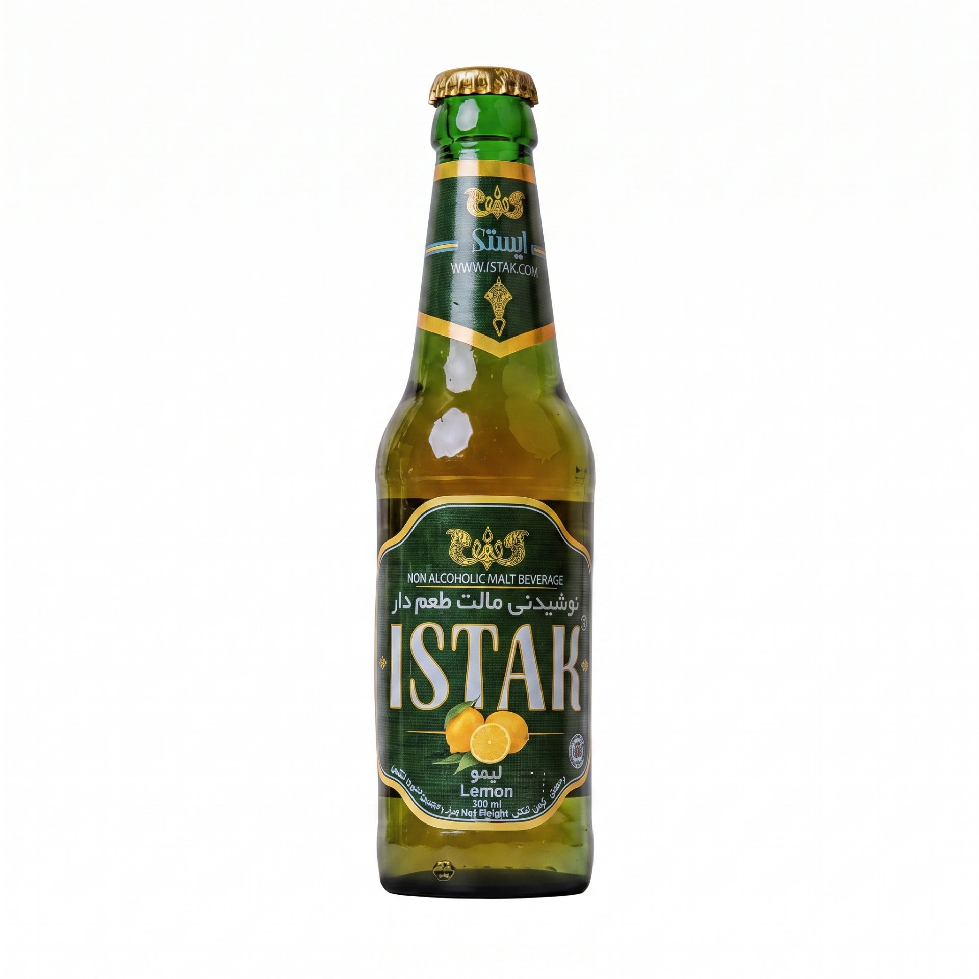 Istak Zitrone 320ml – Alkoholfreies persisches Malzgetränk mit Zitronengeschmack (Glas)