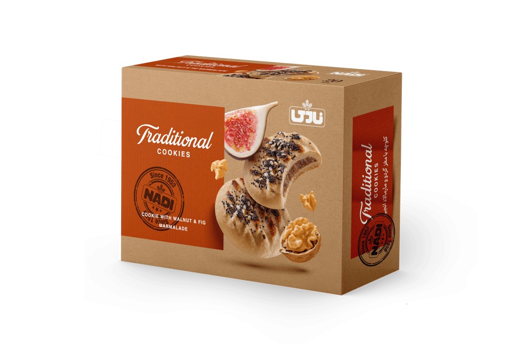 Nadi Traditionelle Kekse 500g Box – Persische Koloucheh mit Walnuss & Feigenfüllung (20er Pack)