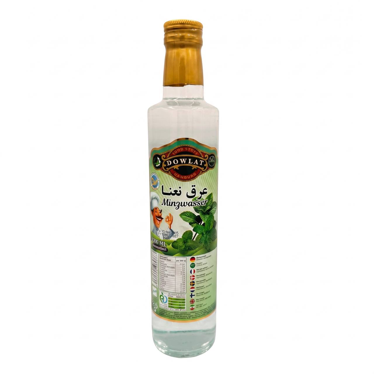 Dowlat Minzwasser 500ml – Traditionelles persisches Minzwasser / Aragh-e Na'nā (Flasche)