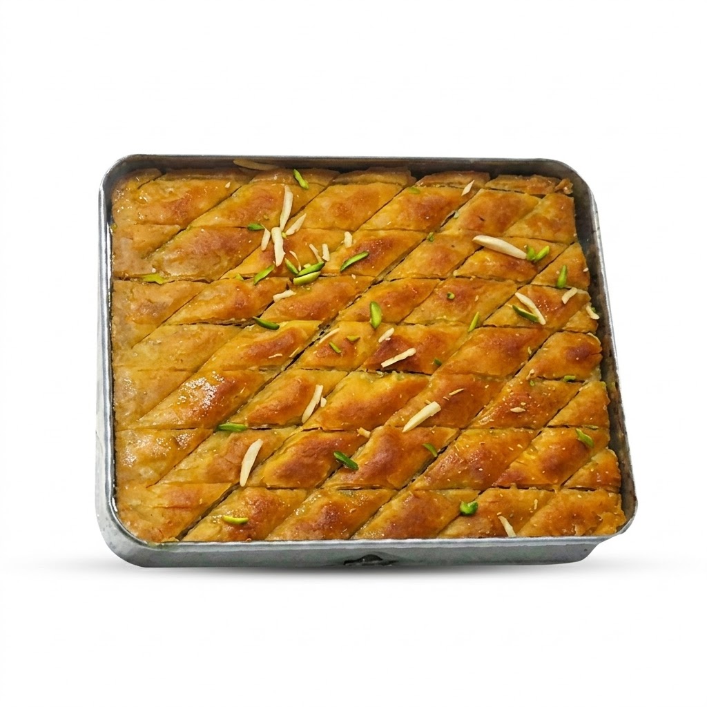 Dowlat Persische Baklava Yazdi 700g Dose – Traditionelle Yazdi Baklawa mit Safran & Kardamom
