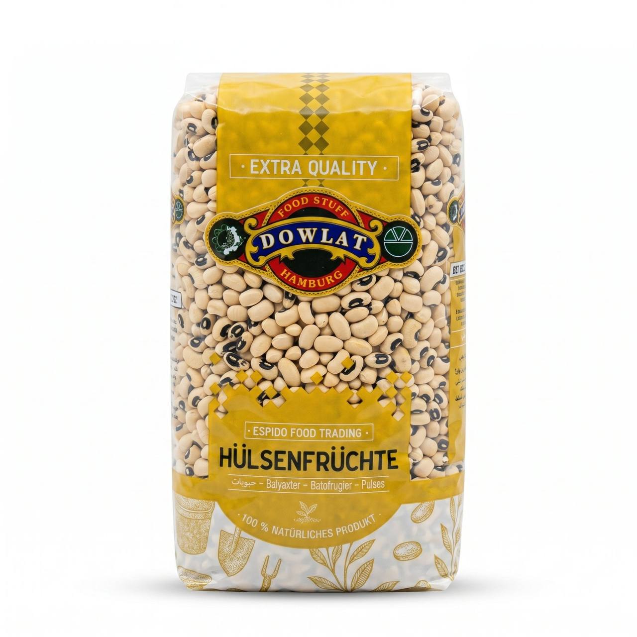 Dowlat Augenbohnen 1kg – Augenbohnen / Lubiā Tscheschm Bolboli (Beutel)