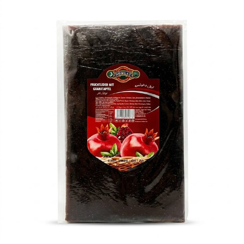 Dowlat Fruchtleder mit Granatapfel (300g) – Lavashak Anar Großpackung