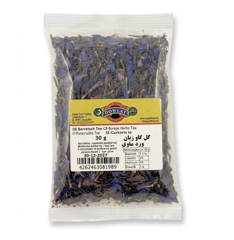 Dowlat Borretsch Tee (30g) – Persischer Gol Gavzaban Kraeutertee (Packung)