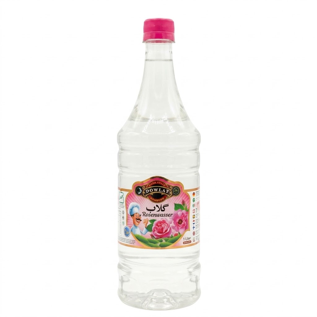 Dowlat Rosenwasser 1000ml – Echtes Rosenwasser / Golab (1 Liter Großflasche)