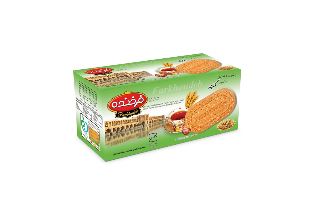 Farkhondeh Keks mit Kardamom und Sesam 850g – Persisches Traditionsgebäck (بیسکویت هل و کنجد فرخنده)