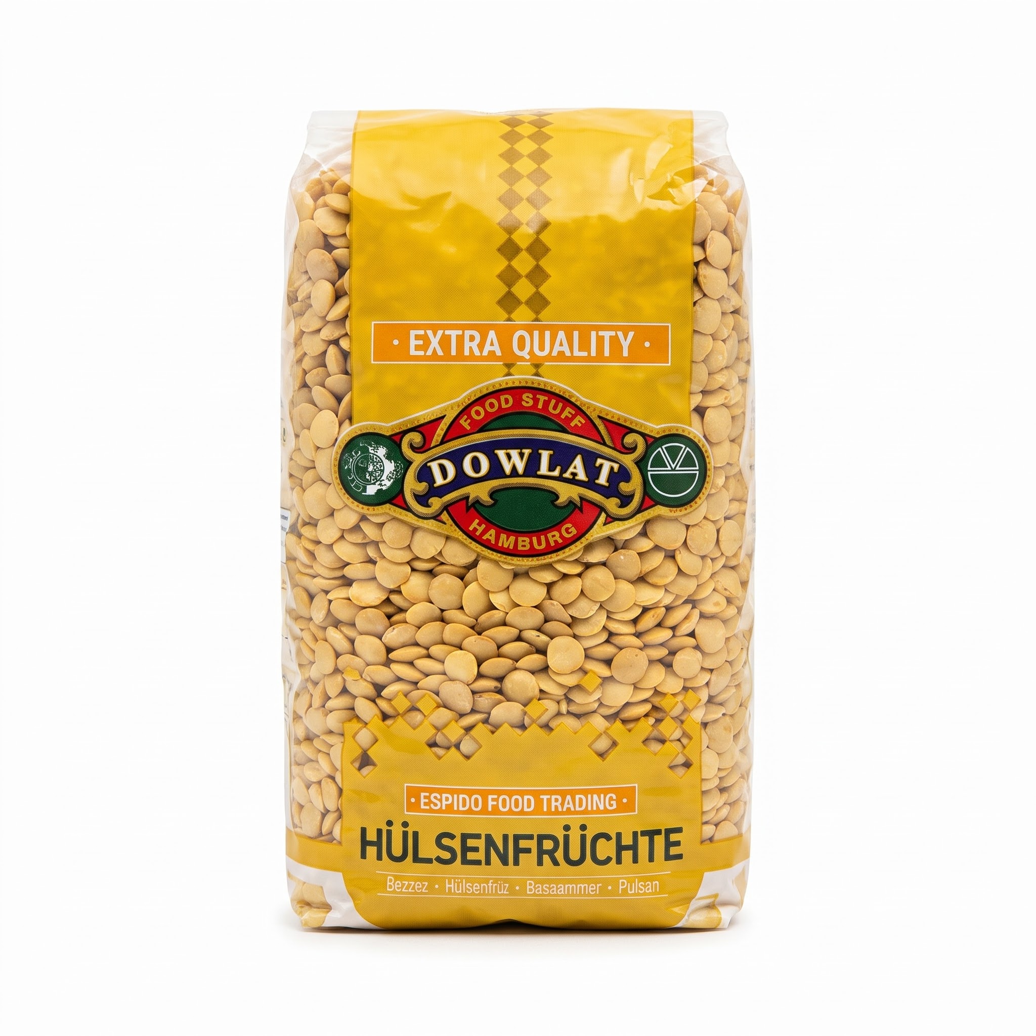 Dowlat Extra Quality Green Lentils 6mm 1kg – Premium Canadian Flat Lentils (عدس سبز دولت ۱ کیلوگرمی)