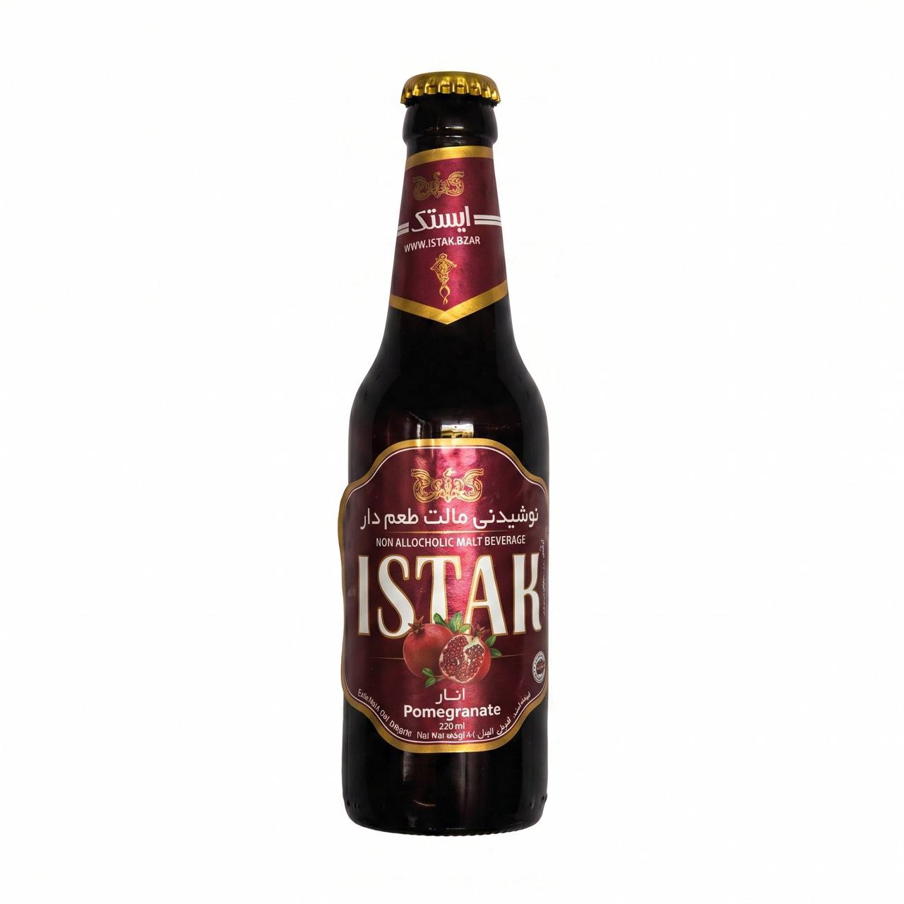 Istak Granatapfel 320ml (0,0% Vol.) – Alkoholfreies iranisches Malzgetraenk (ماءالشعیر انار ایستک)