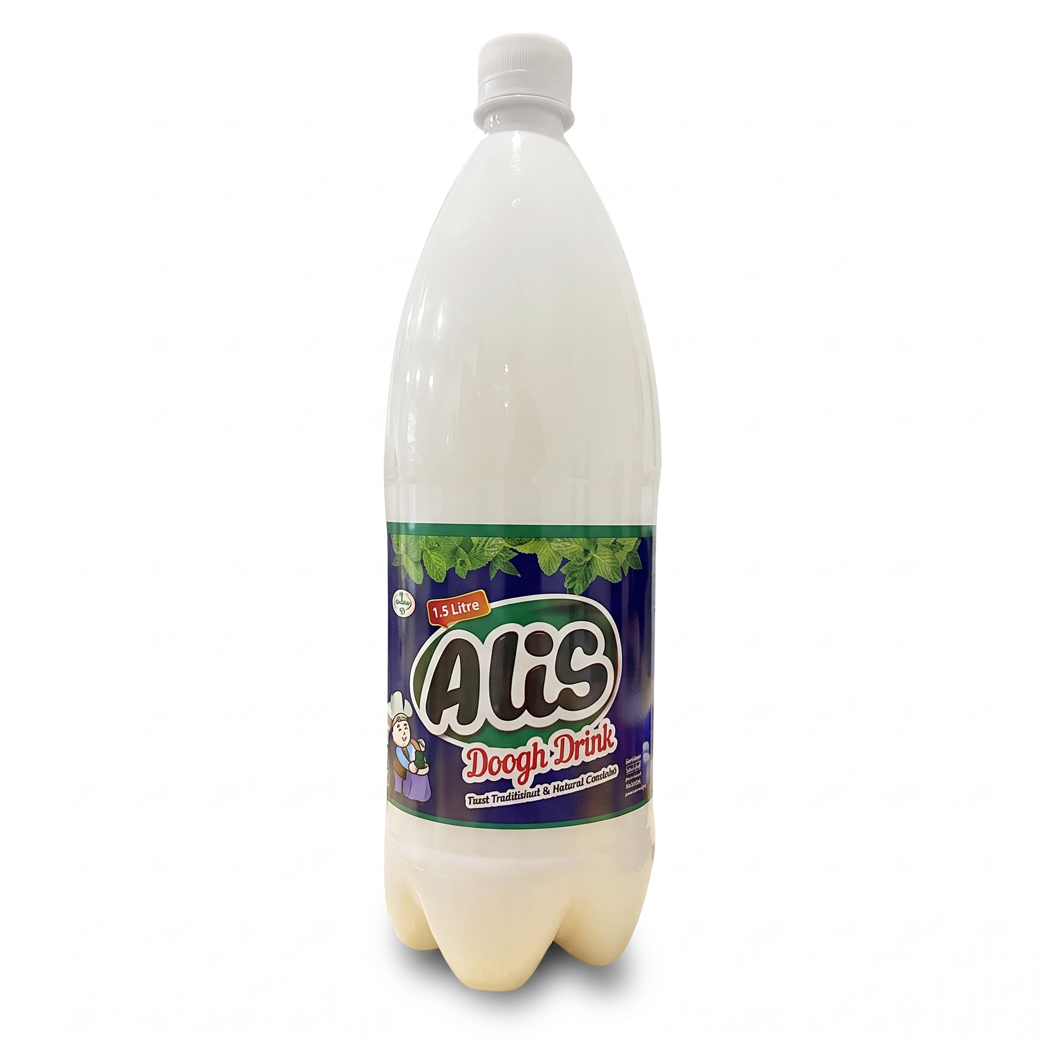 دوغ گازدار گرما دیده چشمه عالیس ۱٫۵ لیتری – نوشیدنی سنتی لبنی تخمیری (Alis Doogh Drink)
